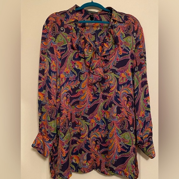 Lauren Ralph Lauren Tops - RALPH LAUREN 1X 100% SILK BLOUSE (B-14)